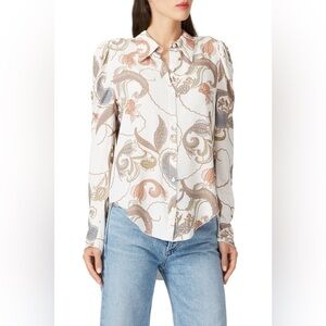 See by Chloe - Paisley Multi Top Button Down Blouse Paisley - FR 38 / US 6